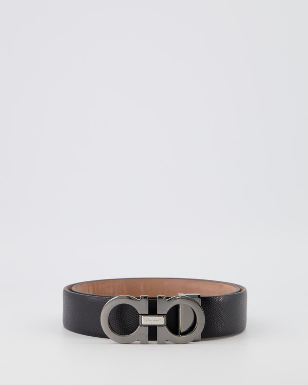 Adjustable logo Silver Belt Black