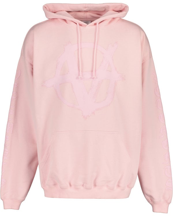 Double Anarchy Logo Hoodie Pink