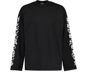 Vetements Gothic Logo Long Sleeve Black