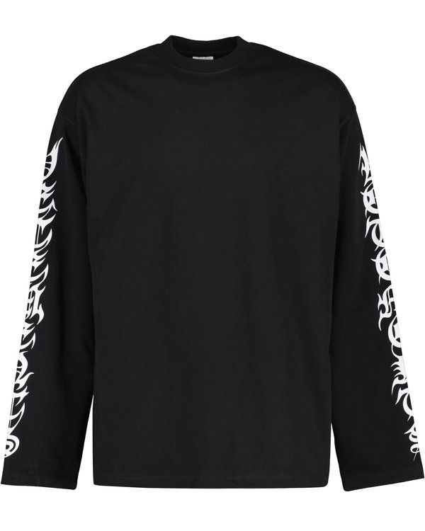 Gothic Logo Long Sleeve Black