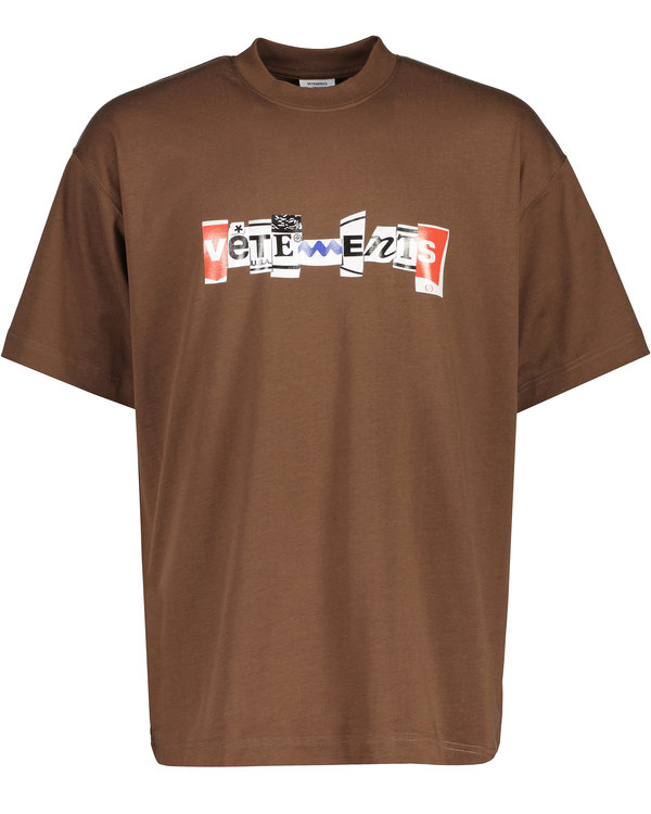 Mixed Logo T-shirt Brown