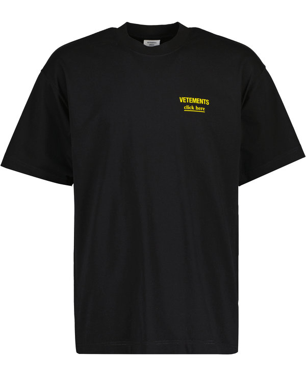 Click Here T-Shirt Zwart