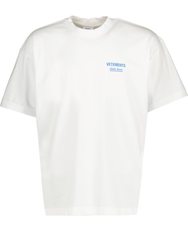 Click Here T-Shirt Weiss