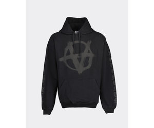 Vetements Double Anarchy Logo Hoodie Black