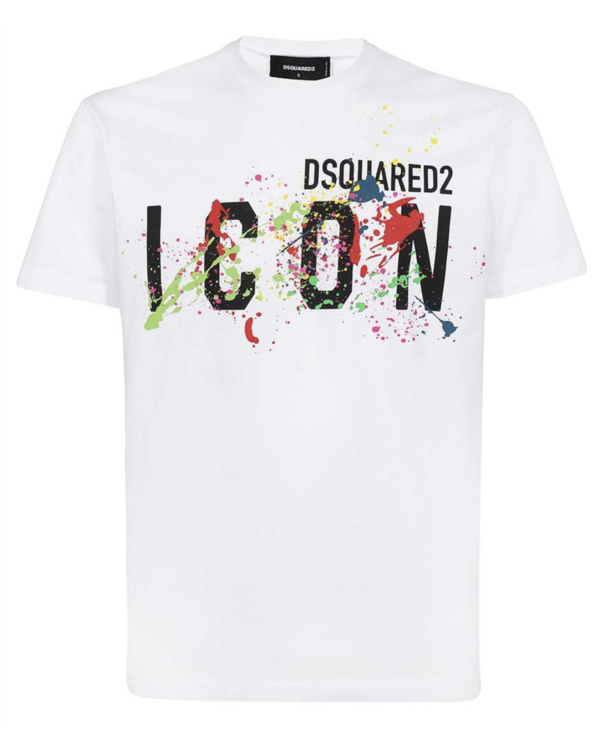 Icon Splatter Cool T-shirt Weiß