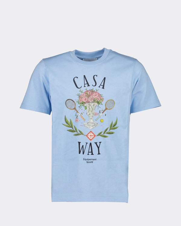 Printed Casa way T-shirt Blauw