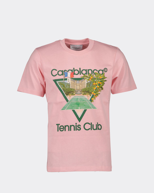 Tennis Club Icon Printed T-shirt Rosa