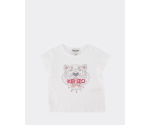 Bewijs verbanning Zeemeeuw Kenzo Kids Tiger Baby T-shirt Wit/Roze - Beachim