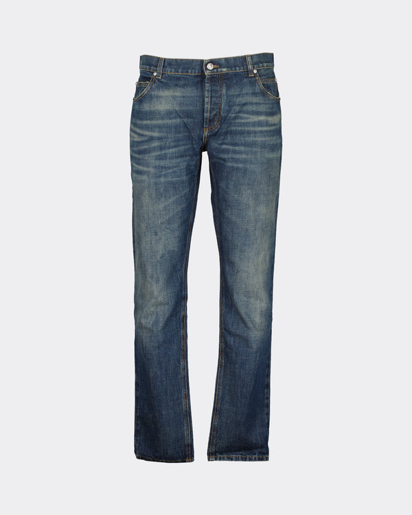 Slim Jeans Stonewash Blau