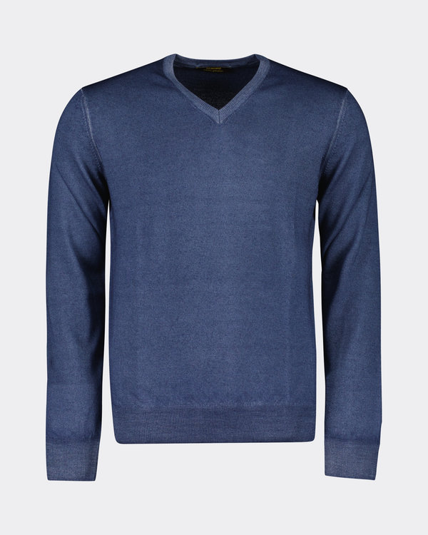 V-Neck Sweater M.Blauw