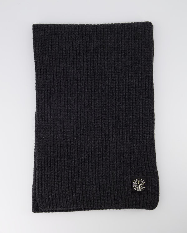 N15B5 Ribbed Scarf Dark Grey