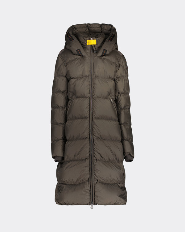 Panda Girl Down Puffer Jacket Brown