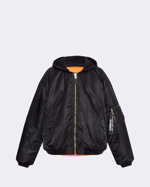 Hooded Bomber Zwart