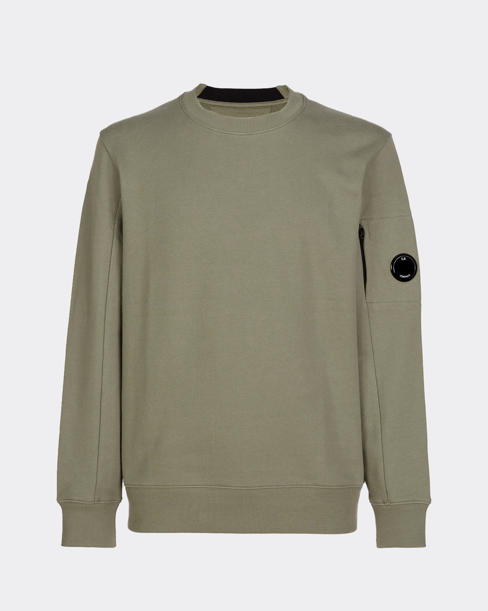 C.P. Company Crew Neck Goggle Logo Sweater Legergroen - Beachim