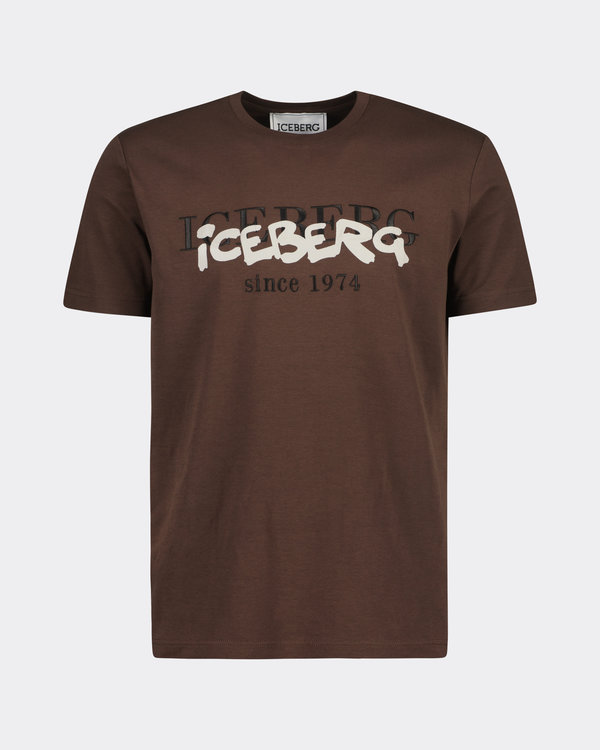 Graffiti Logo T-shirt Brown