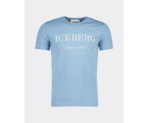 oorlog tandarts rol Iceberg Big Logo T-shirt Blauw - Beachim