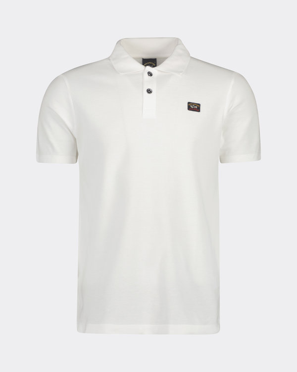 Knitted Polo Iconic Badge White