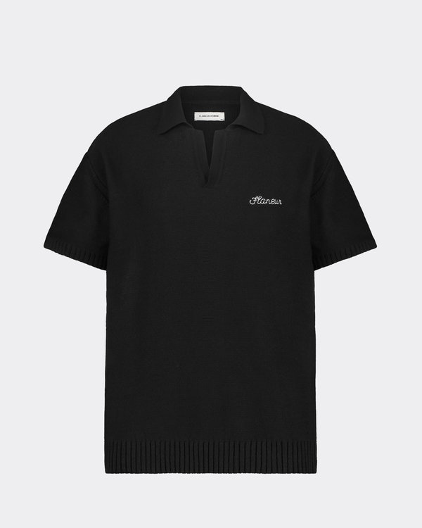 Knitted Polo Schwarz
