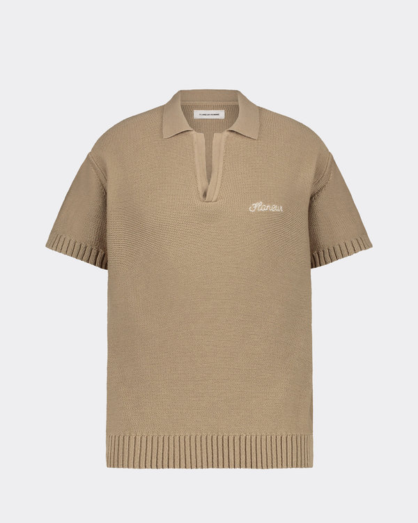 Knitted Polo Beige