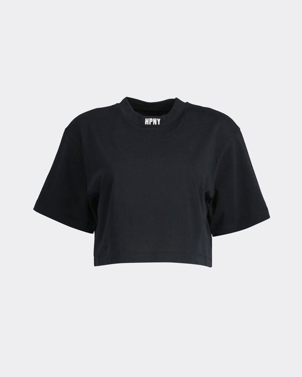 HPNY EMB CROP SS T-Shirt Zwart