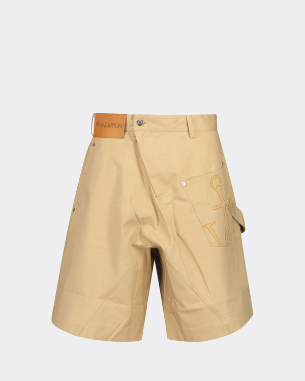 Twisted Chino Shorts Beige