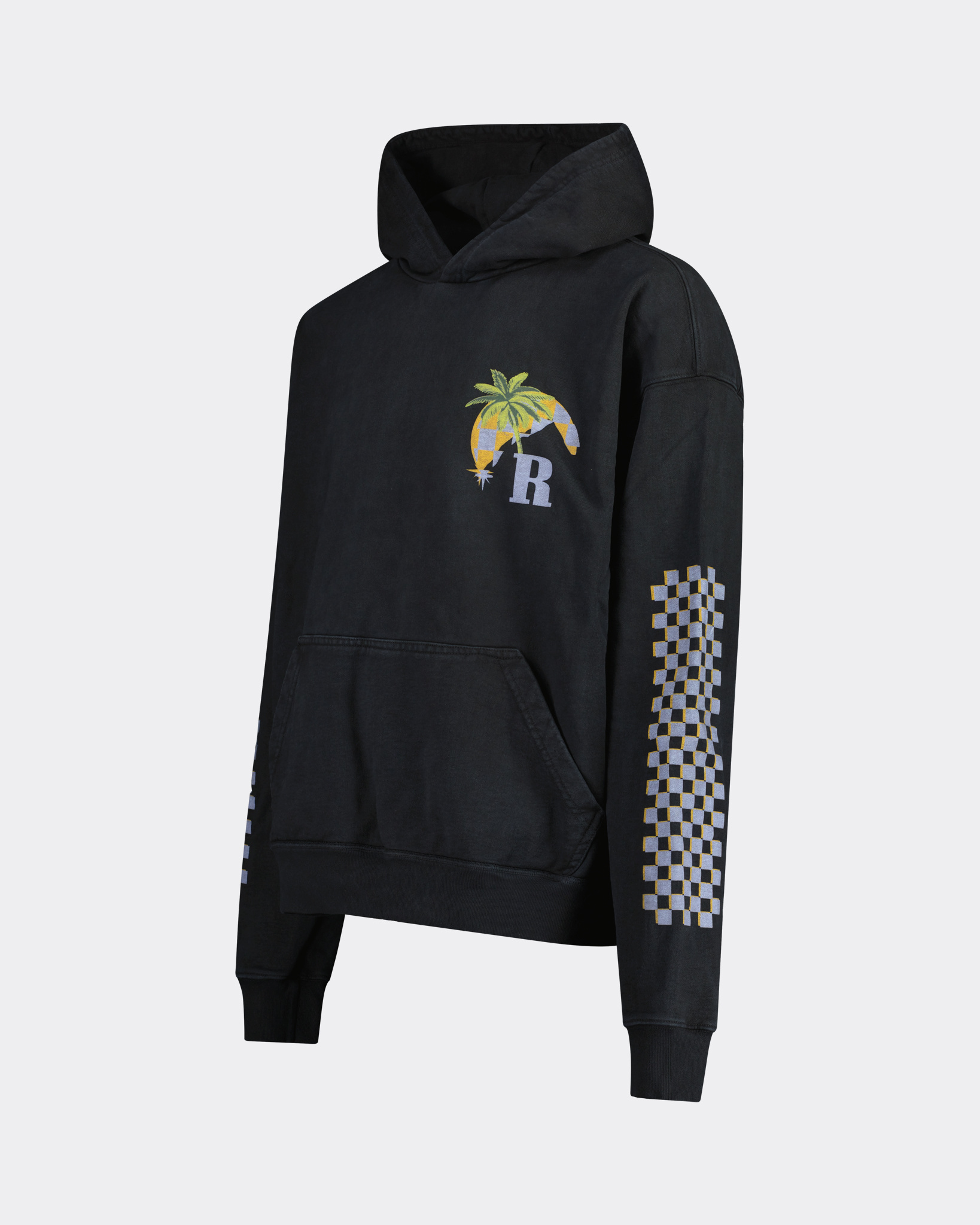 Rhude Moonlight Tropics Hoodie Black - Beachim
