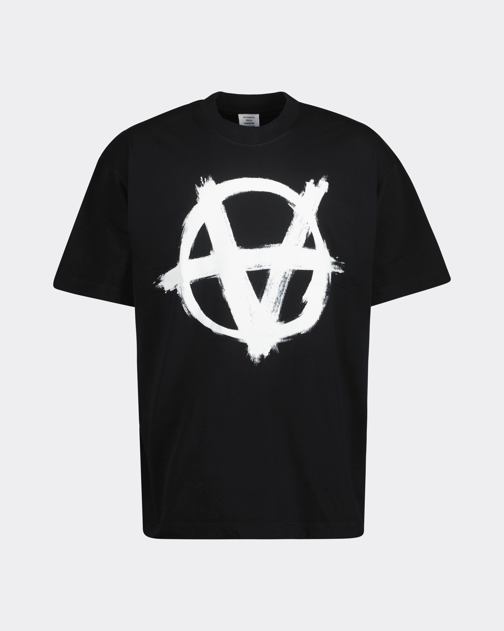 Vetements Double Anarchy Logo T-shirt Black - Beachim