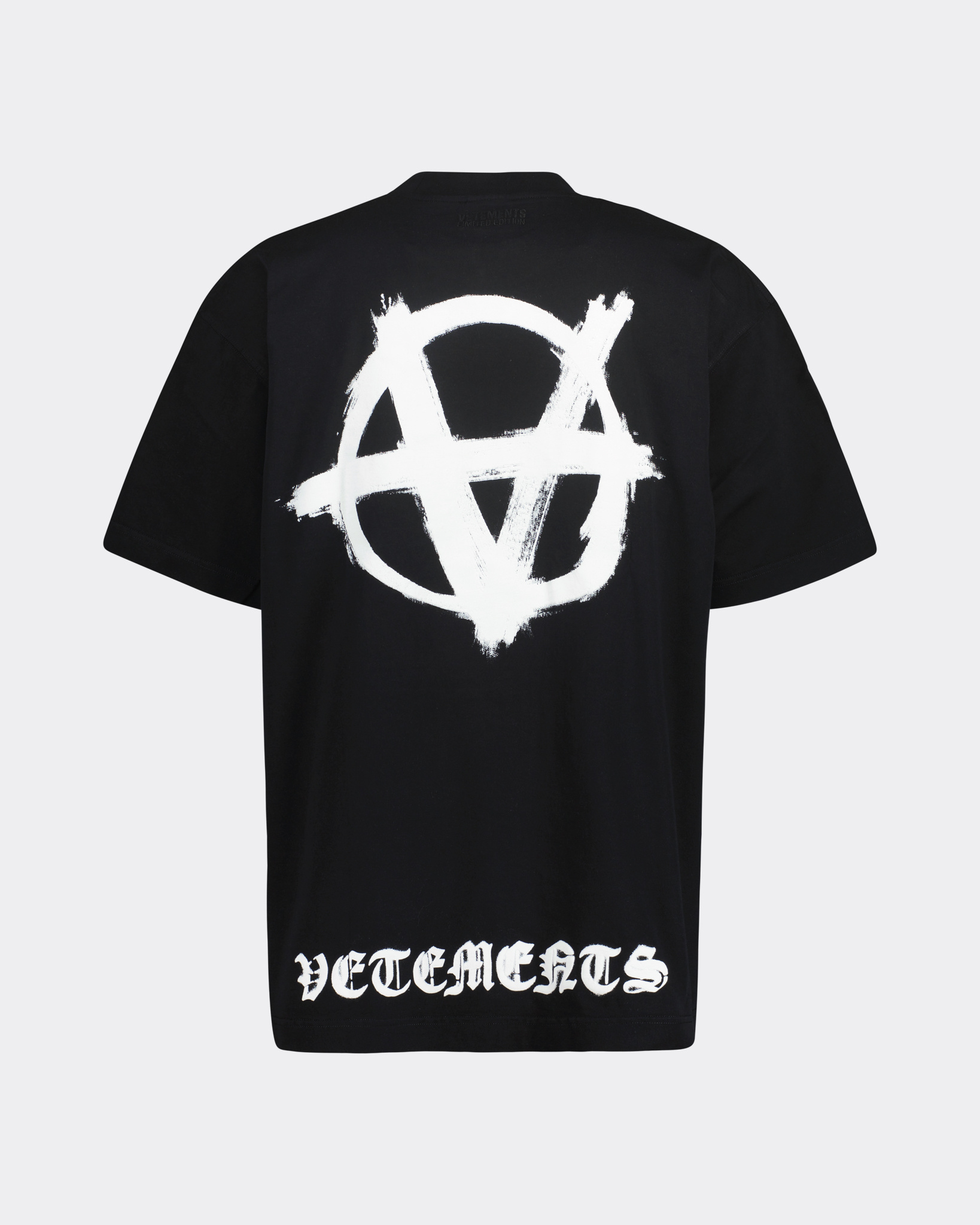 Vetements Double Anarchy Logo T-shirt Black - Beachim