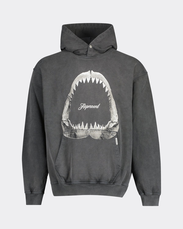 Shark Jaws Hoodie Grey