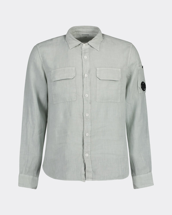 Linen Pocket Shirt Grau