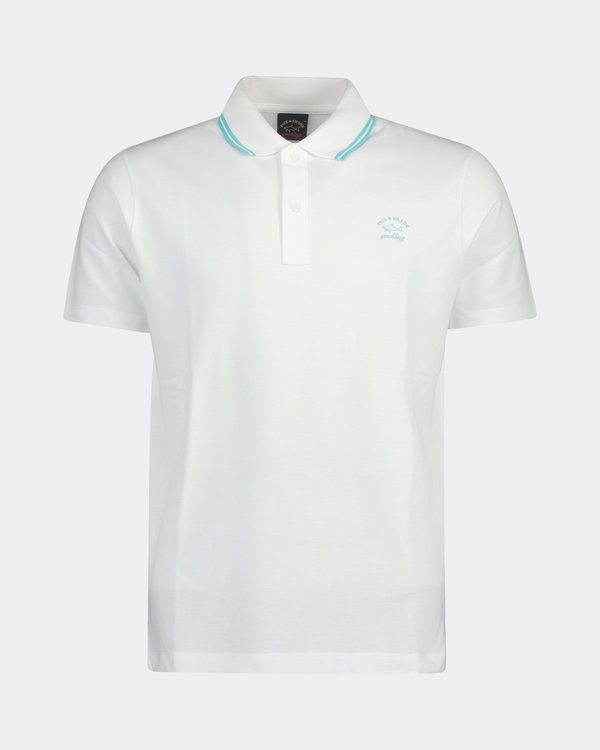 Men's Knitted Polo Weiß