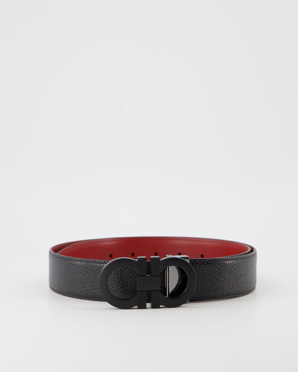 Reversible and Adjustable logo Zwart Belt Zwart/Rood