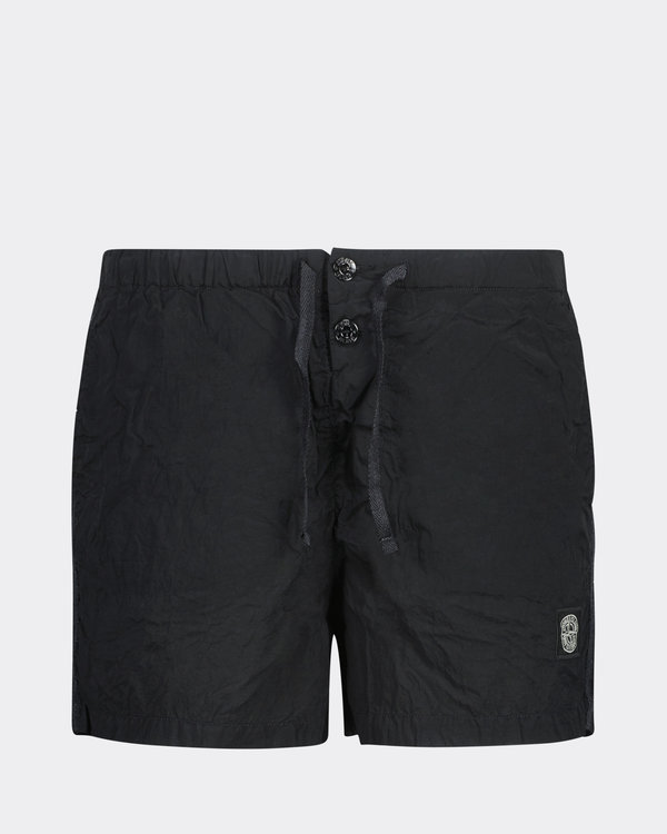 B0643 Nylon Metal Swim Shorts Black