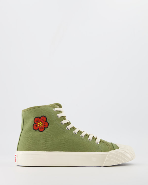 High Top Flower Sneakers Green
