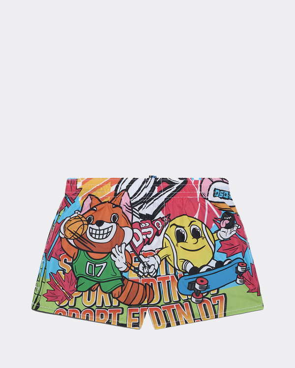 All Over Print Swimshort Geel