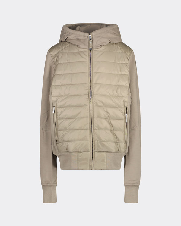 Nylon Fleece Hooded Jacket OffWhite