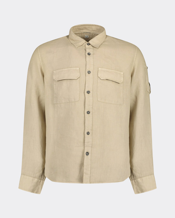 Linen Pocket Shirt Beige