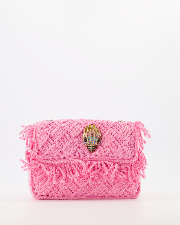 Kurt Geiger Kensington Crochet Bag Pink Beachim