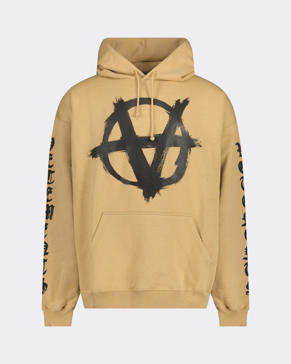 Double Anarchy Logo Hoodie Brown