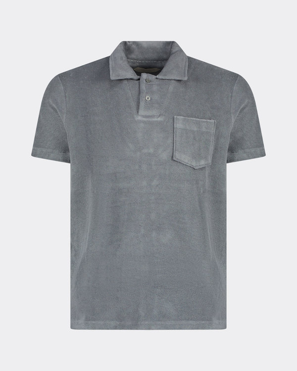 Terry Towelling Polo Grey