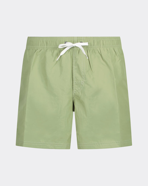 Elastic Waist Board SwimShort Green