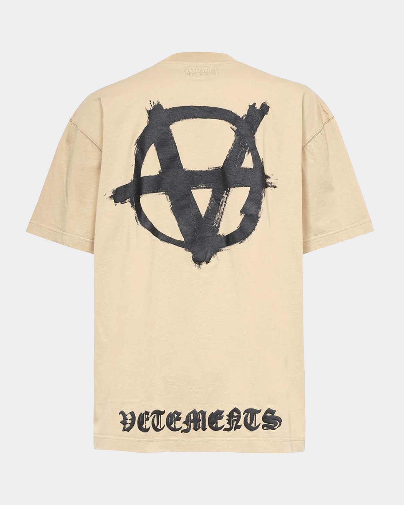 Vetements Double Anarchy Logo T-shirt Brown