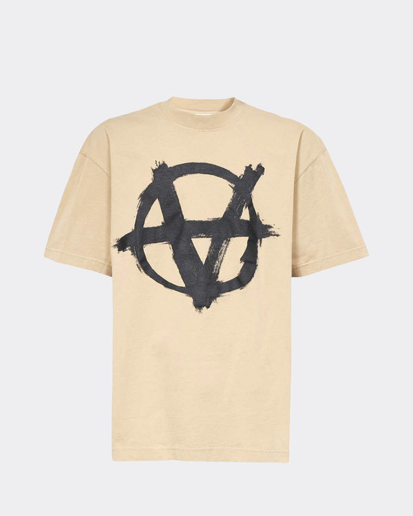 Double Anarchy Logo T-shirt Braun