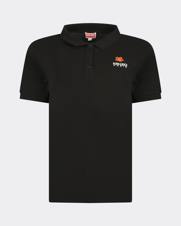 Crest Logo Polo Schwarz