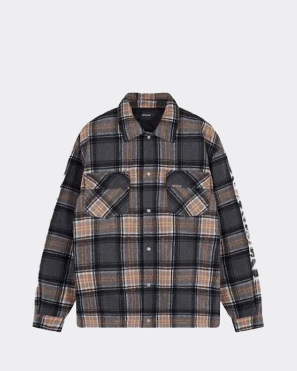 Quilted Flannel Overshirt Grijs