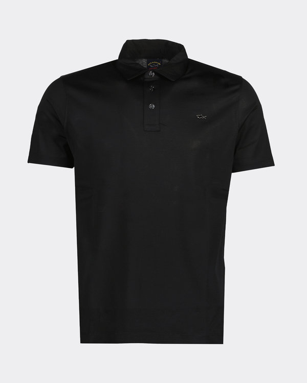 Organic Cotton Jersey Polo Schwarz