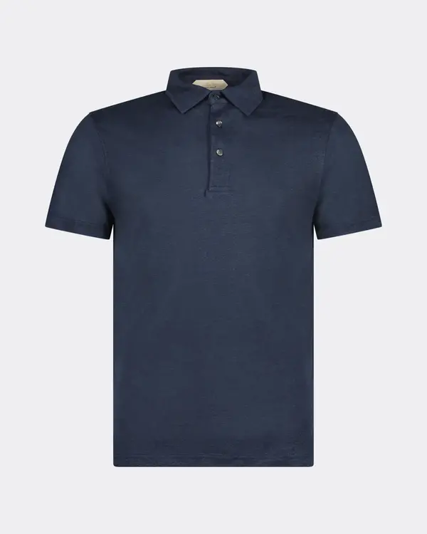 Linnen Polo Navy