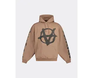 Vetements Reverse Anarchy Hoodie Brown - Beachim