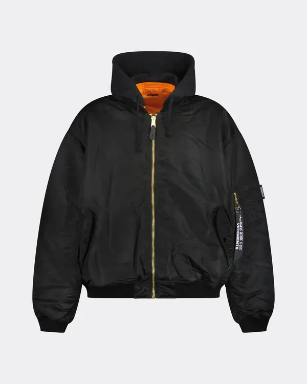 Hooded Bomber Zwart