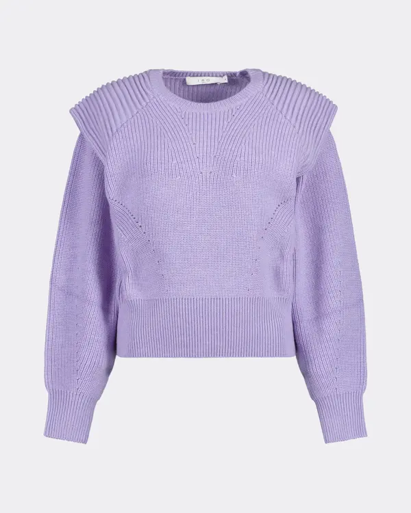 Ahanu Round-Neck Wool Sweater Lilac